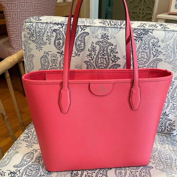 Kate Spade Lori Tote Bag Pink Ripe Papaya Top Zip Work Bag WKR00231 NWT - Picture 6 of 9